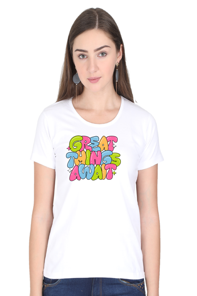 Female Classic Crew DTG Printed T-Shirt - Image 15