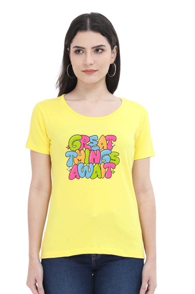 Female Classic Crew DTG Printed T-Shirt