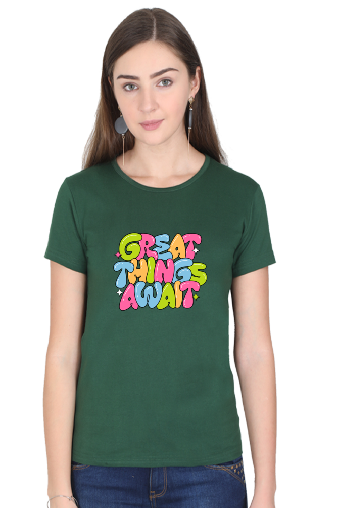 Female Classic Crew DTG Printed T-Shirt - Image 8