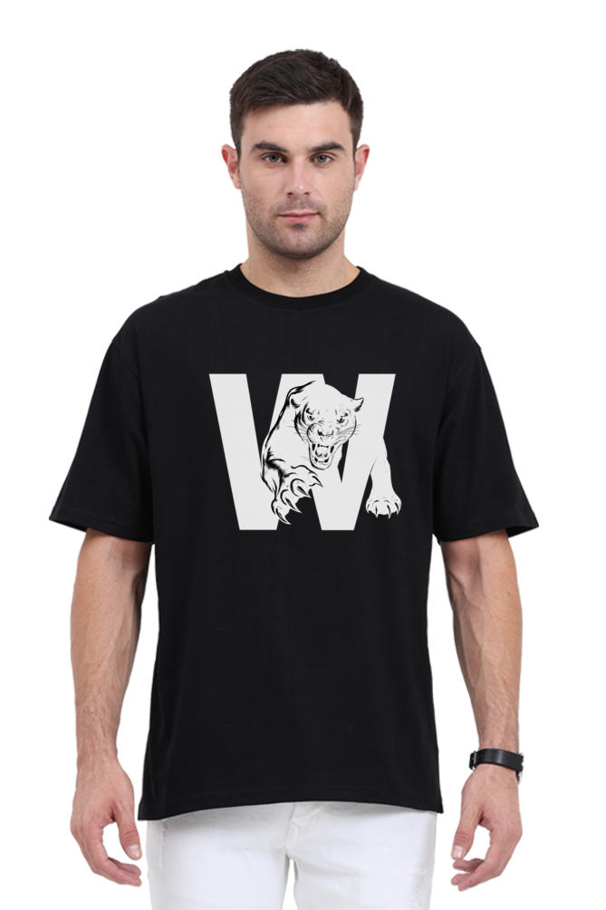 PANTHER W OVERSIZED T-SHIRT (BLACK)