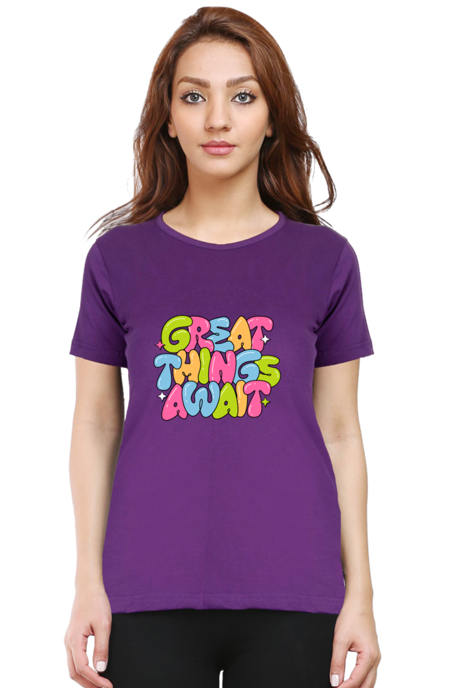 Female Classic Crew DTG Printed T-Shirt - Image 4