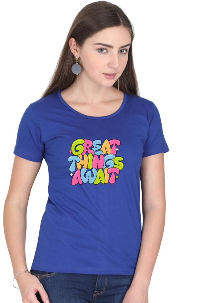Female Classic Crew DTG Printed T-Shirt - Image 7