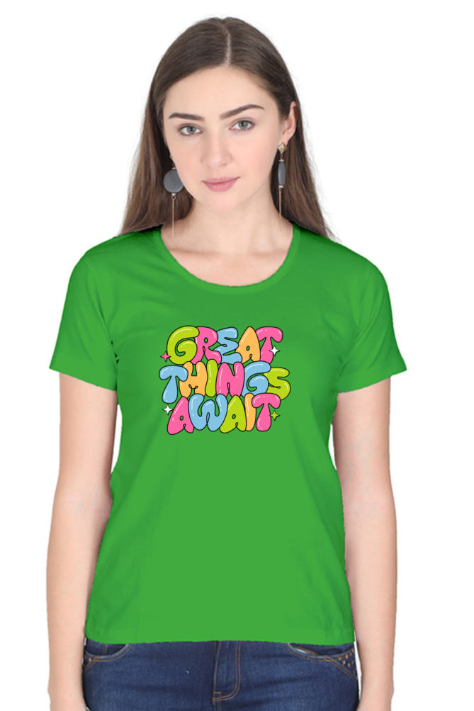 Female Classic Crew DTG Printed T-Shirt - Image 3