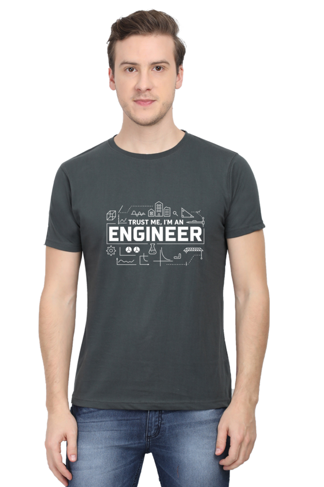Classic Crew DTG Printed T-Shirt Trust me i am an engineer - Image 2